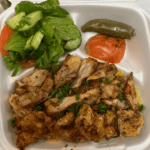chicken kabob and shawarma